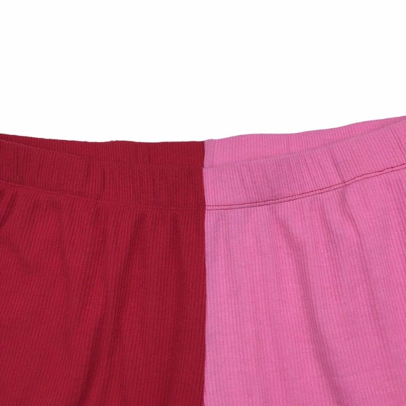 Joyspun Red Pink Colorblock Pajama Sleep Shorts Womens Large (12-14) Loungewear - Picture 2 of 4